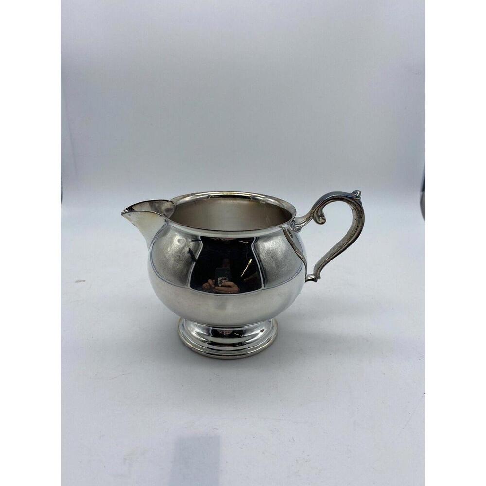 Leonard - Silver-plate - 4 Footed Creamer with Lid NEVER USED